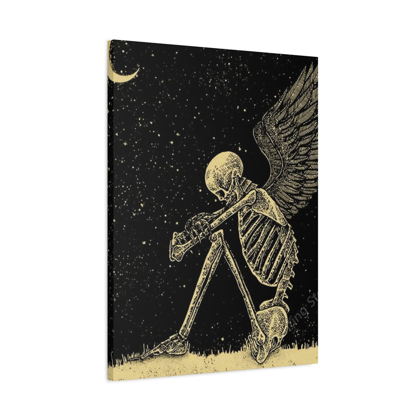 Sad Skeleton Angel Wall Art & Canvas Prints