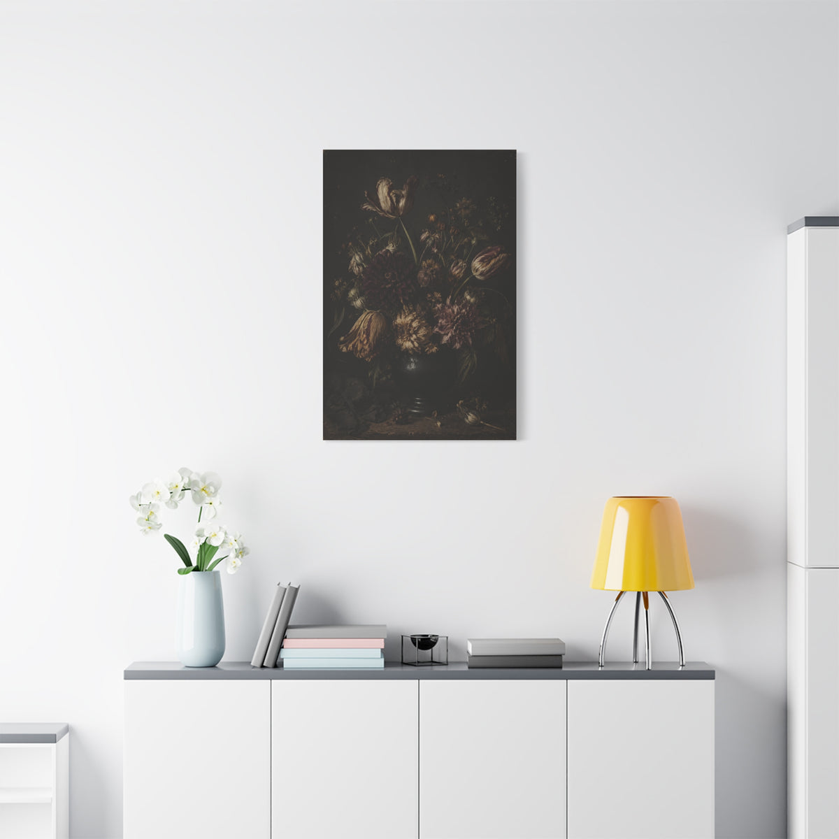 Dark Floral Old Master Still Life Wall Art & Canvas Print