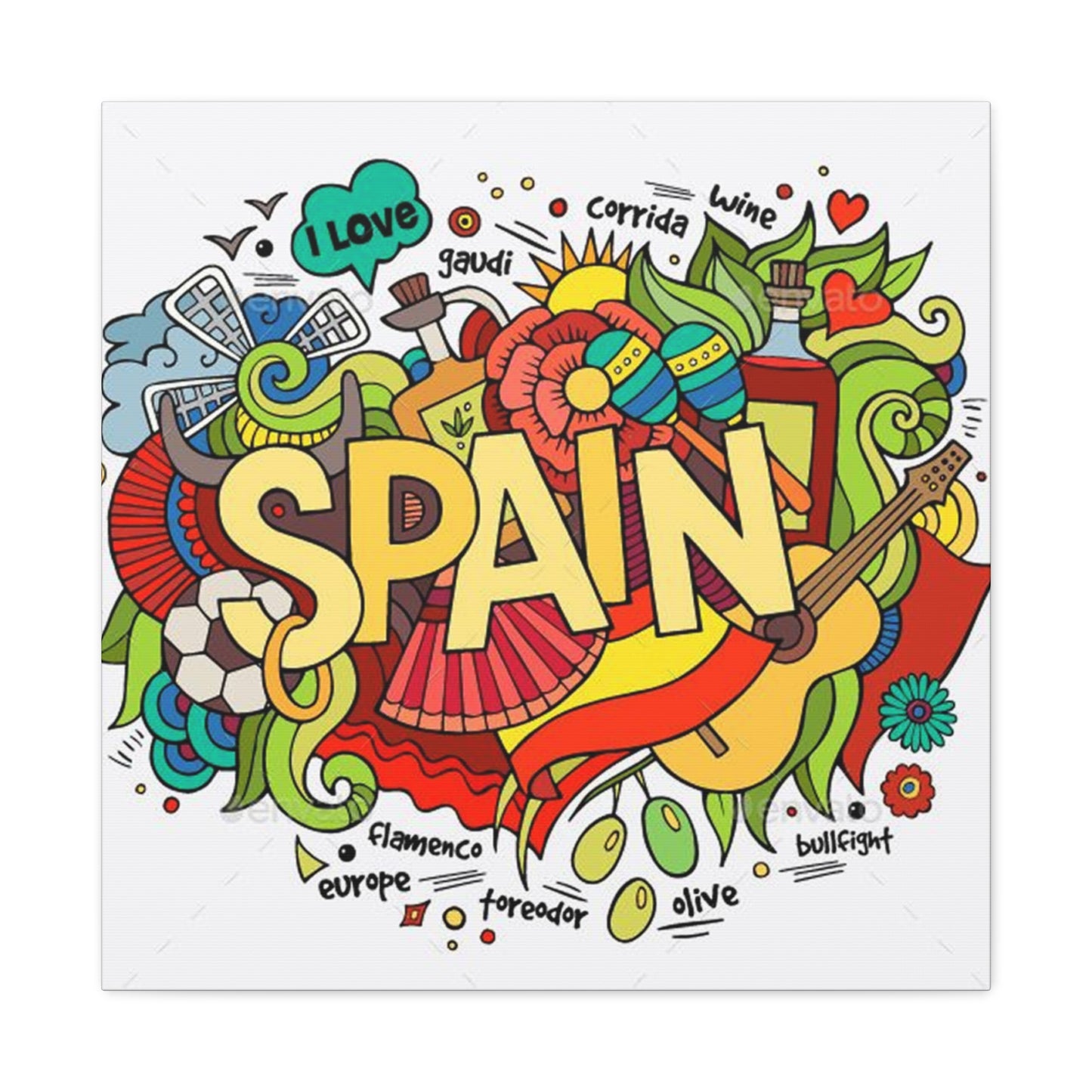Spain Graffiti Wall Art & Canvas Prints