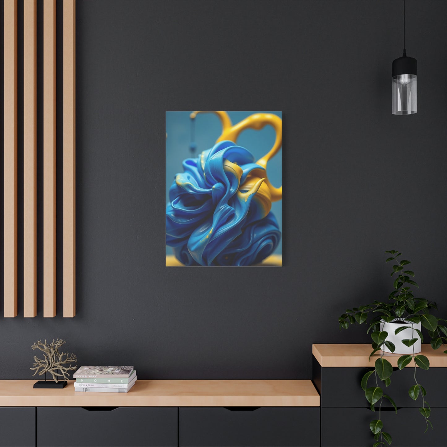 Supreme Blue & Yellow Art Wall Art & Canvas Print