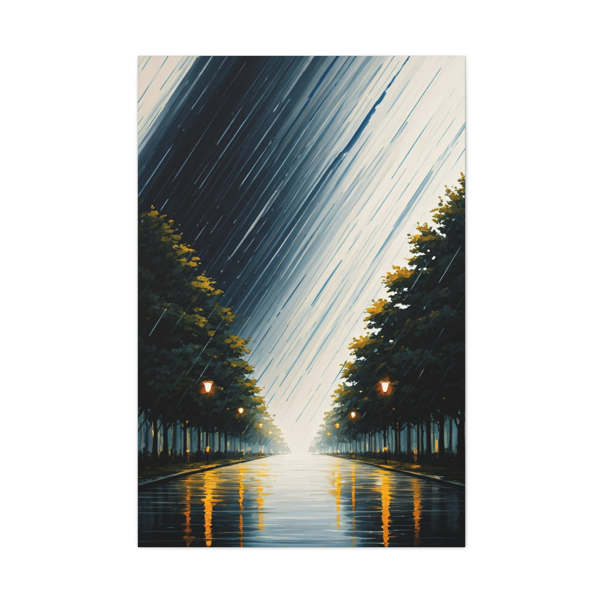 Tree-Lined Light Path Landscape Wall Art & Canvas Prints
