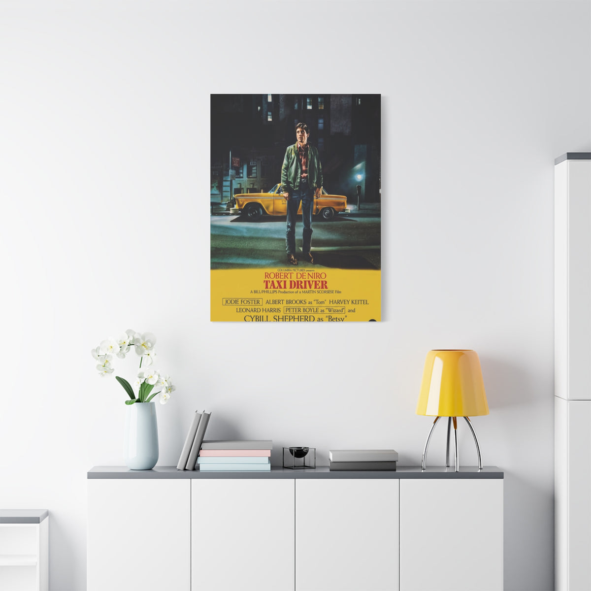Taxi Driver 1976 Movie Poster Wall Art & Canvas Print