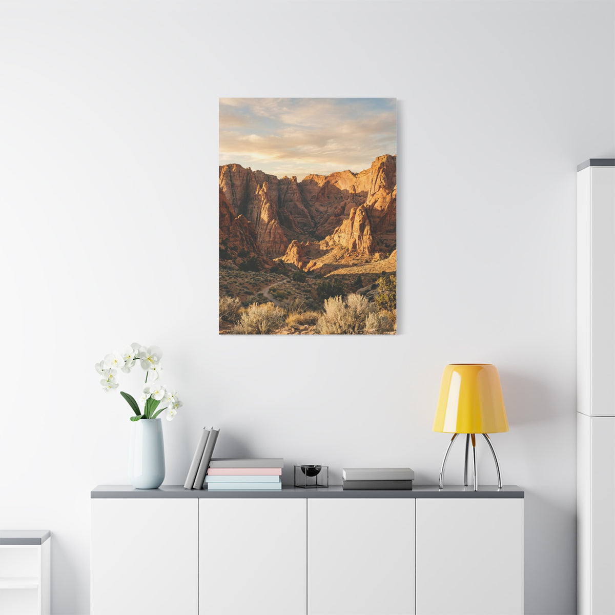 Red-Rock Golden Hour Canyon Wall Art & Canvas Print
