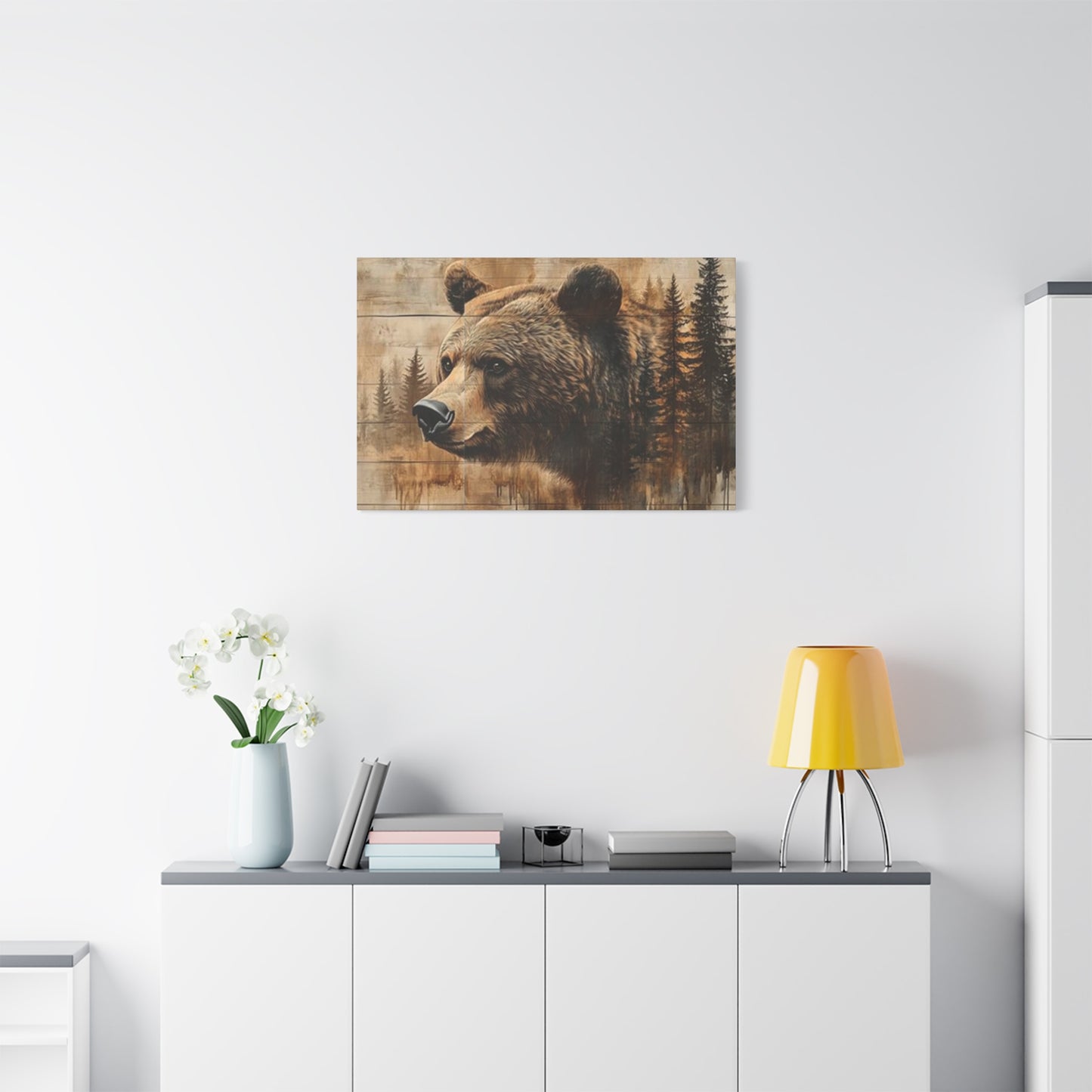 Grizzly Bear Wildlife Painting Wall Art & Canvas Prints