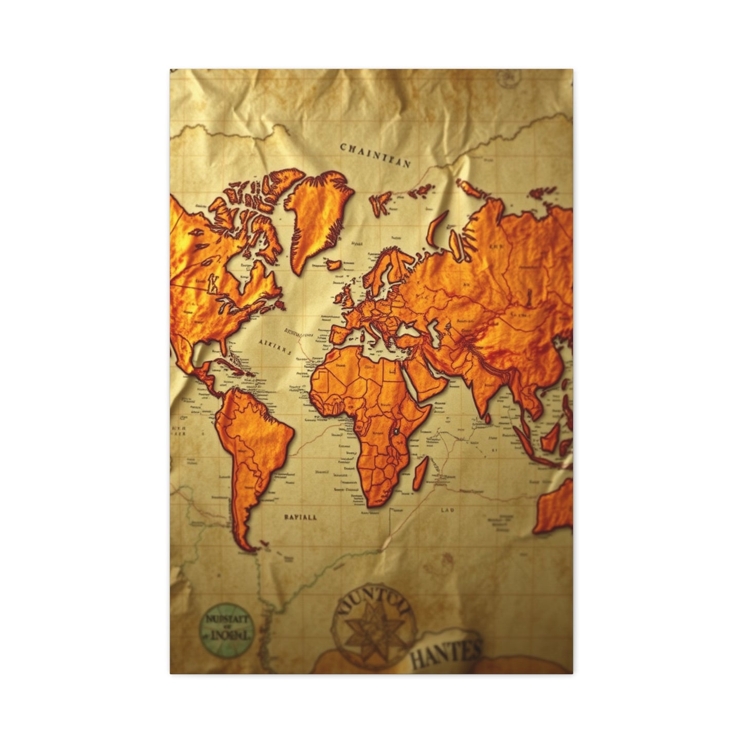 Vision Antique Maps Art Art Wall Art & Canvas Print