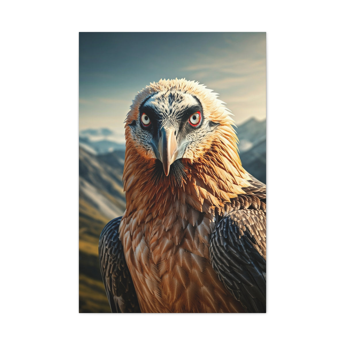 Majestic Mountain Falcon Portrait Wall Art & Canvas Prints