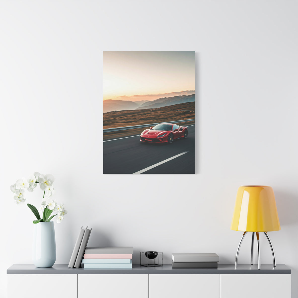 Ferrari F8 Tributo Winding Mountain Highway Wall Art & Canvas Prints