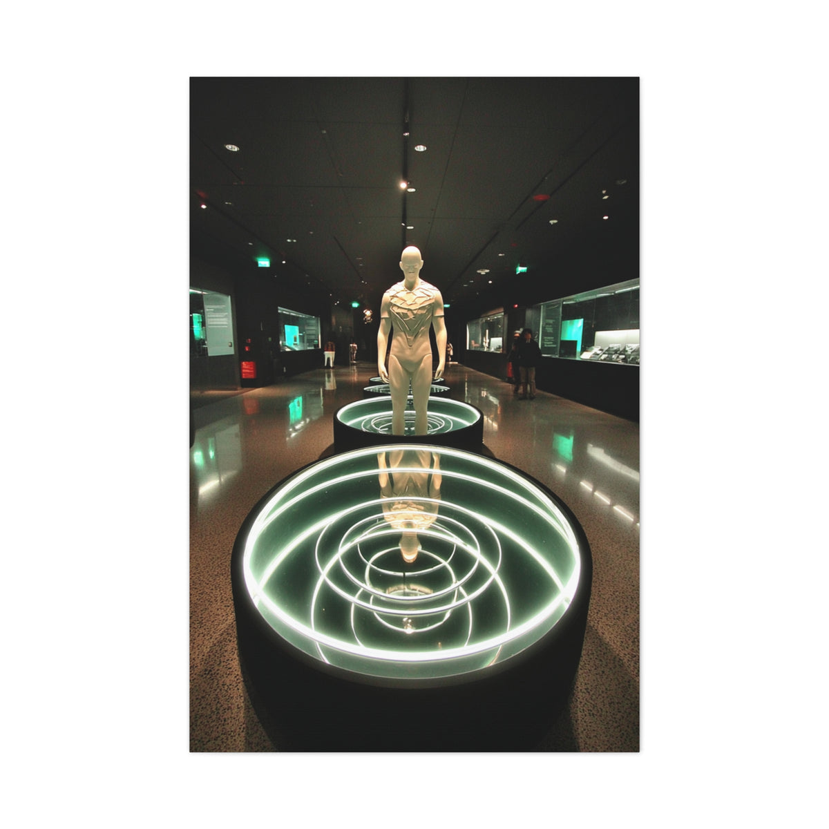 Cosmic Core Human Sculpture Wall Art & Canvas Print