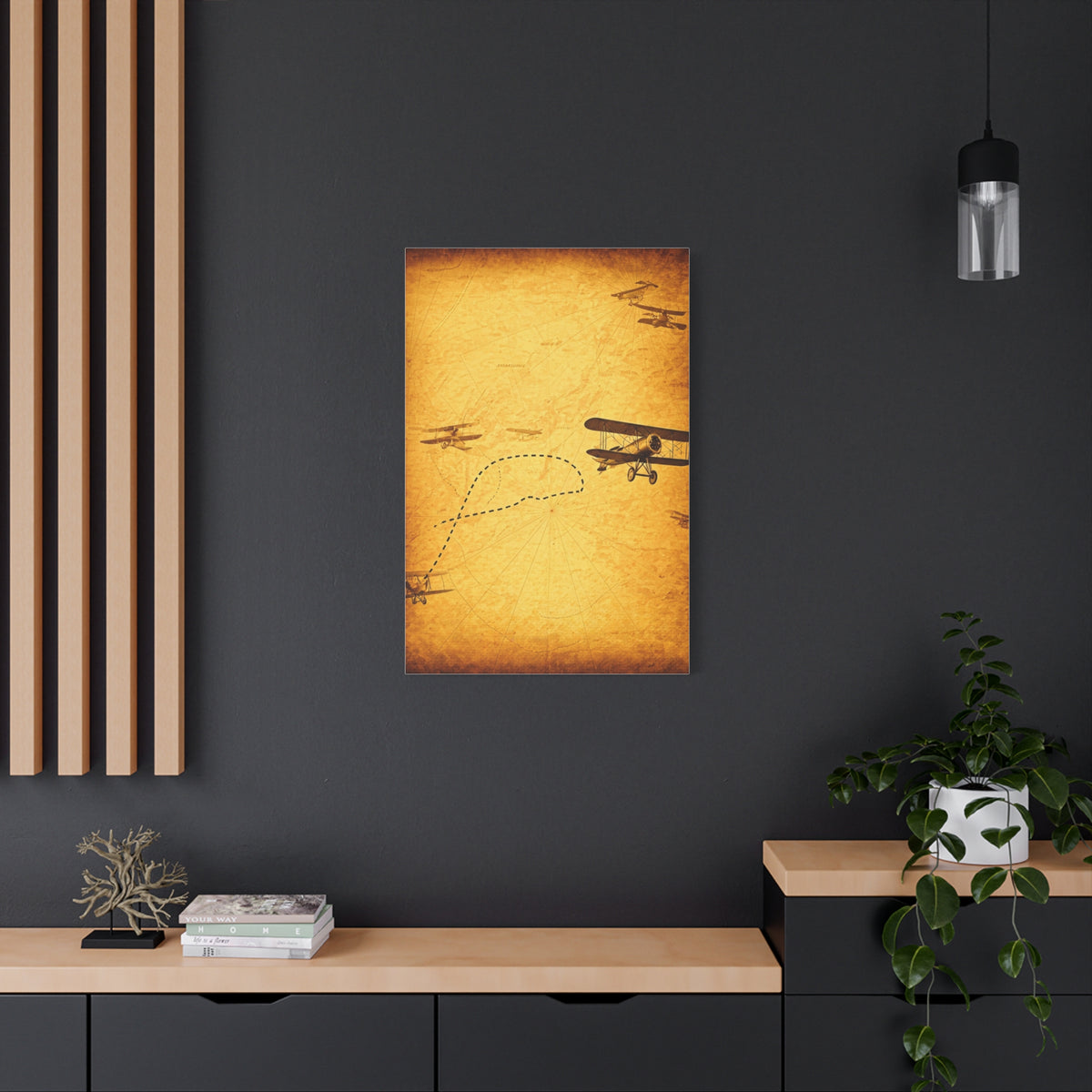 Vintage Aviation Flight Path Wall Art & Canvas Prints