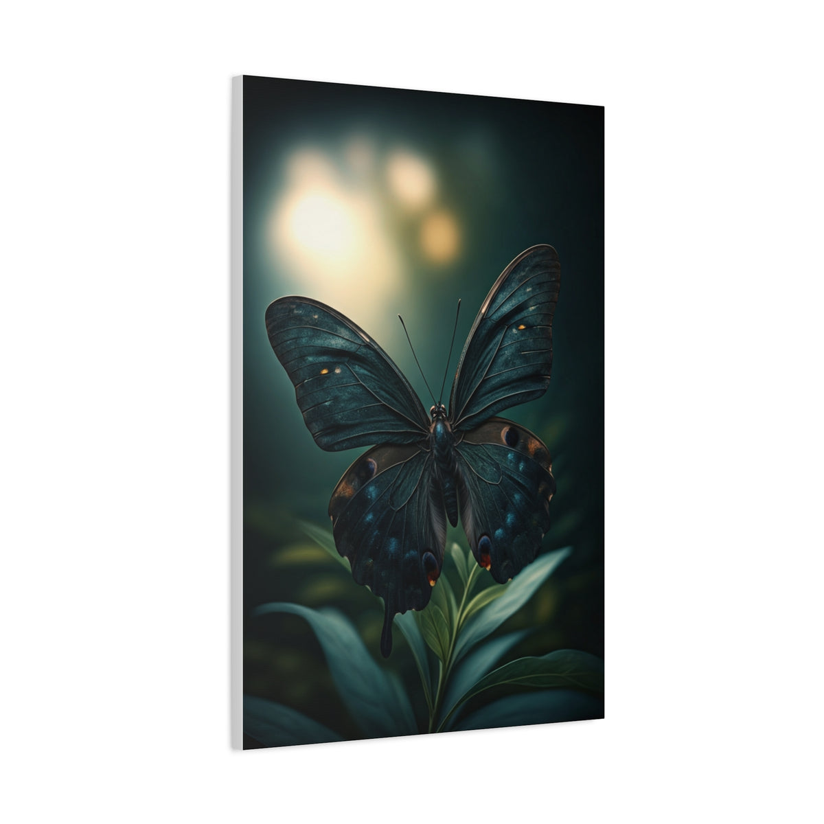 Midnight Forest Butterfly Botanical Study Wall Art & Canvas Prints