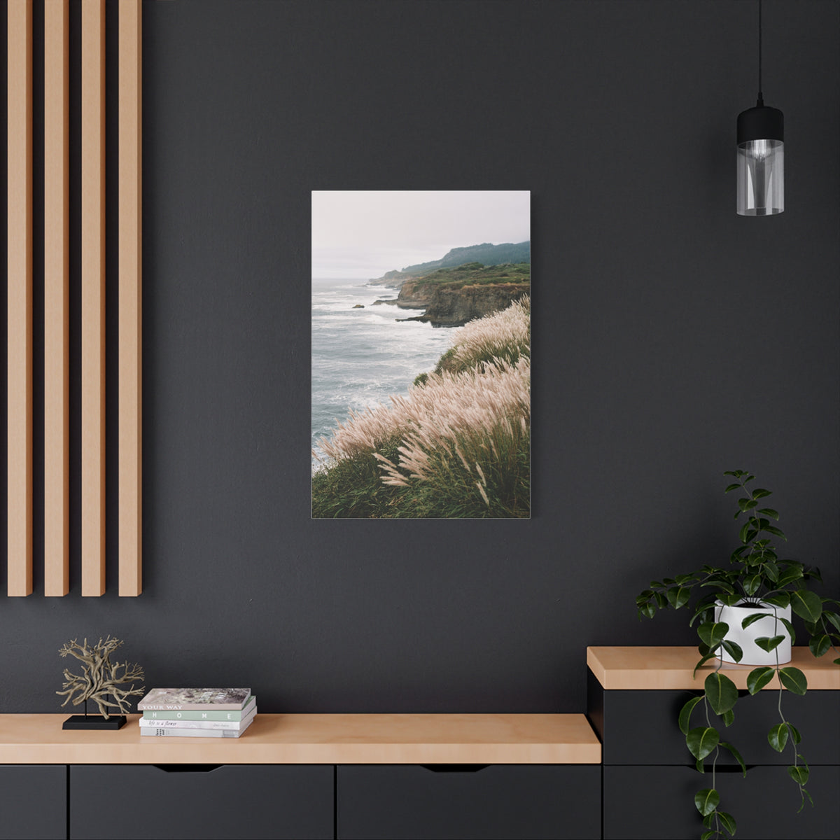 Wind Swept Coastal Cliffs Above the Ocean Wall Art & Canvas Print