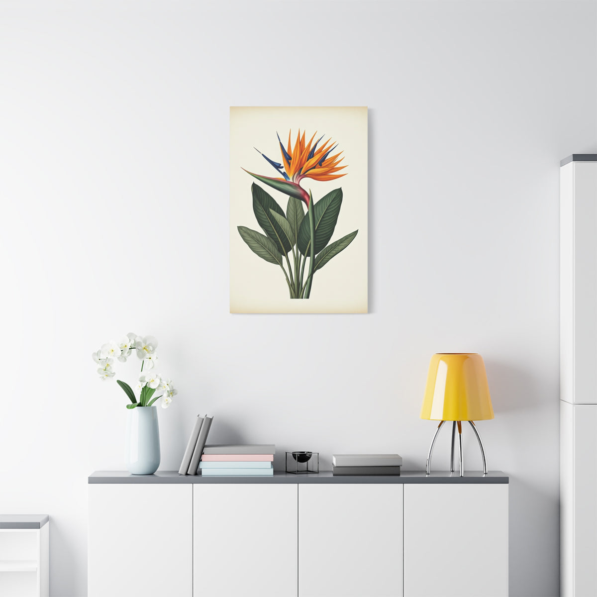 Tropical Bird of Paradise Illustration Wall Art & Canvas Prints
