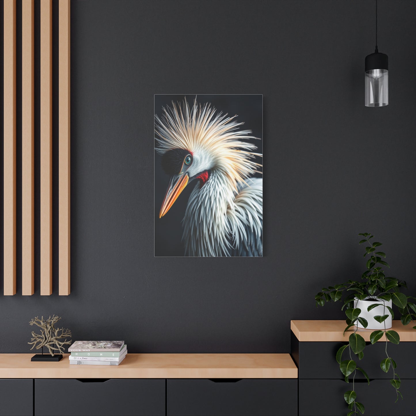 Crane Bird Art Supreme Gallery Wall Art & Canvas Print