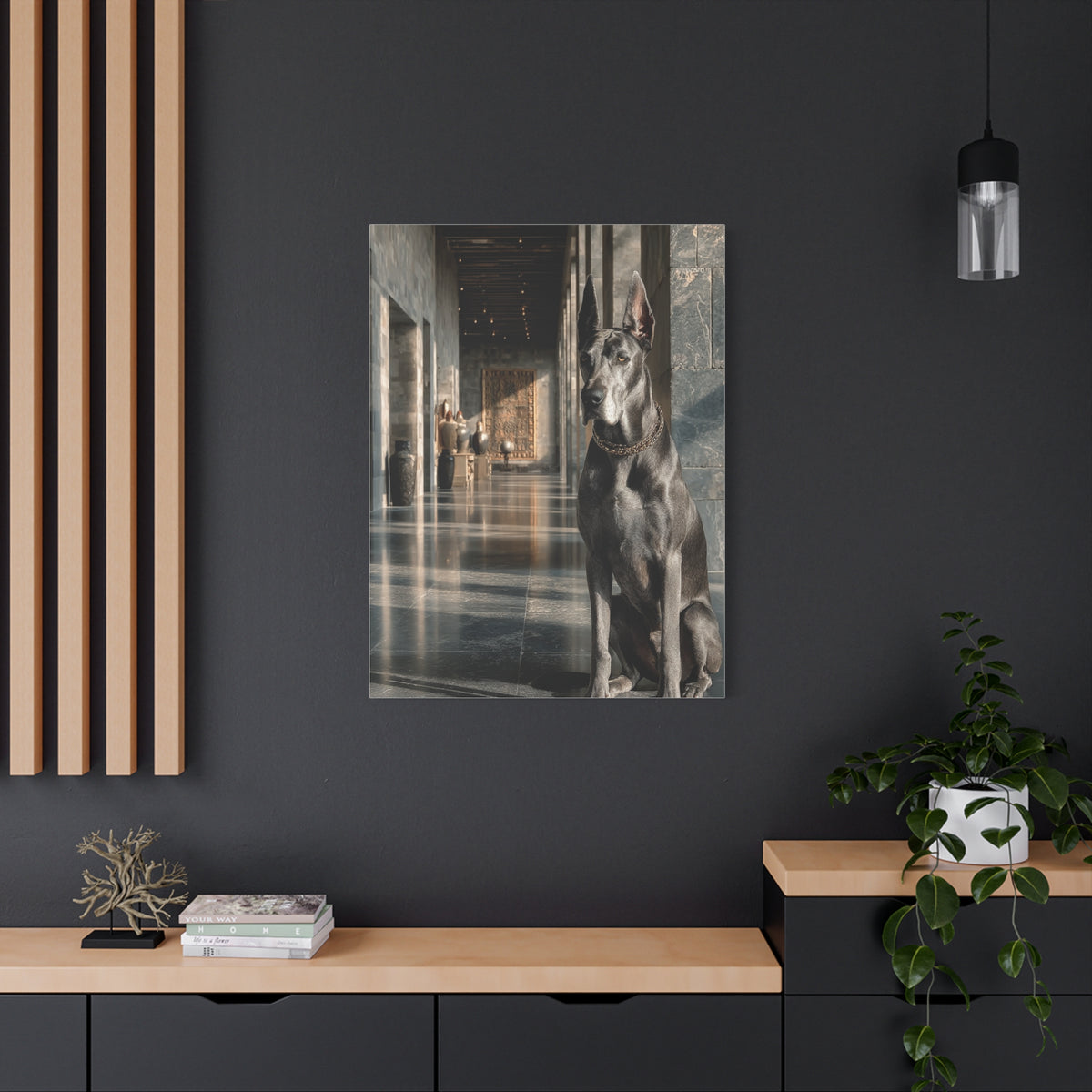 Great Dane Modern Architectural Portrait Wall Art & Canvas Print