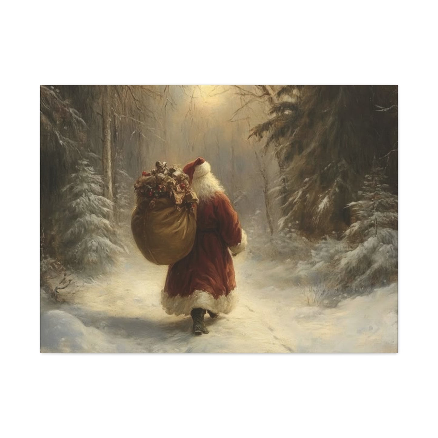 Santa Claus With Gifts Wall Art & Canvas Prints