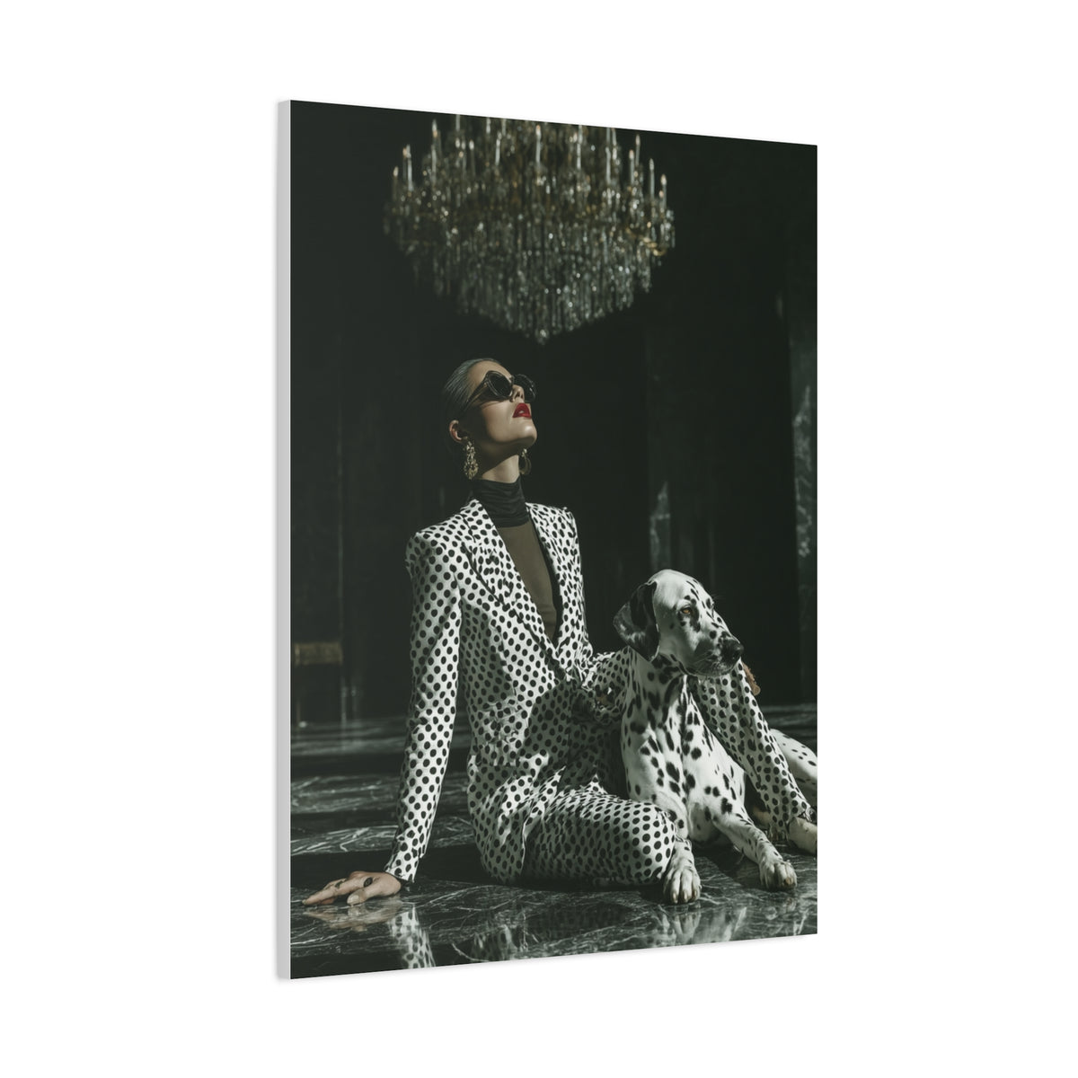 Dalmatian Fashion Editorial Portrait Wall Art & Canvas Print
