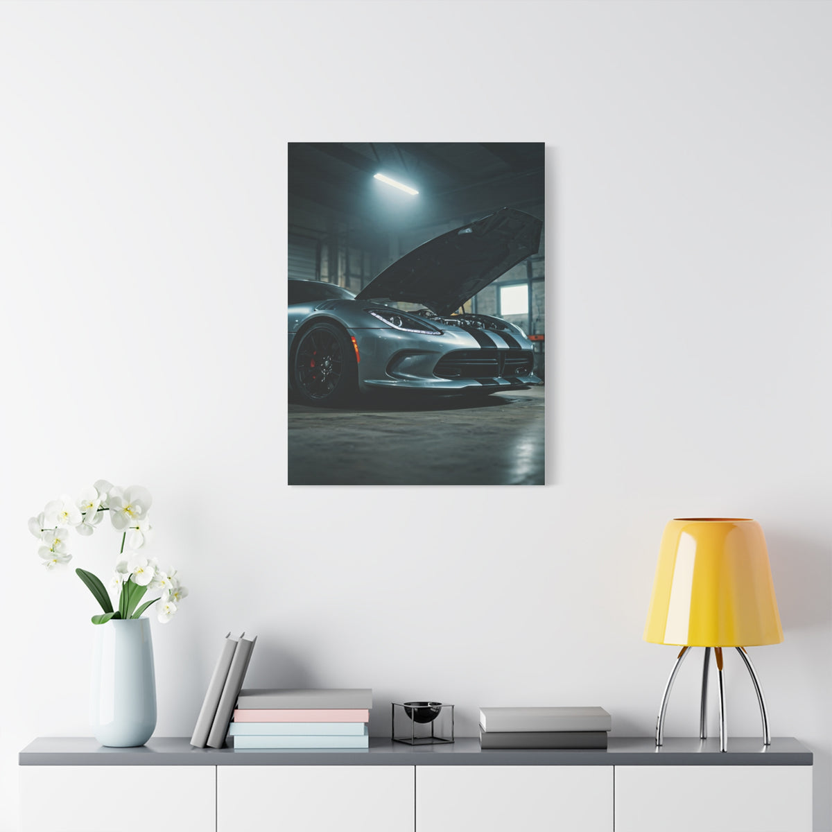 Dodge Viper Industrial Garage Power Presence Wall Art & Canvas Prints