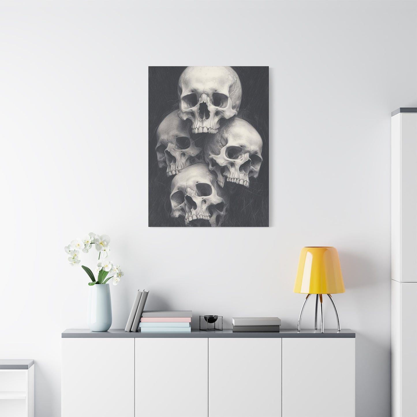 Four Scary Skulls Wall Art & Canvas Prints