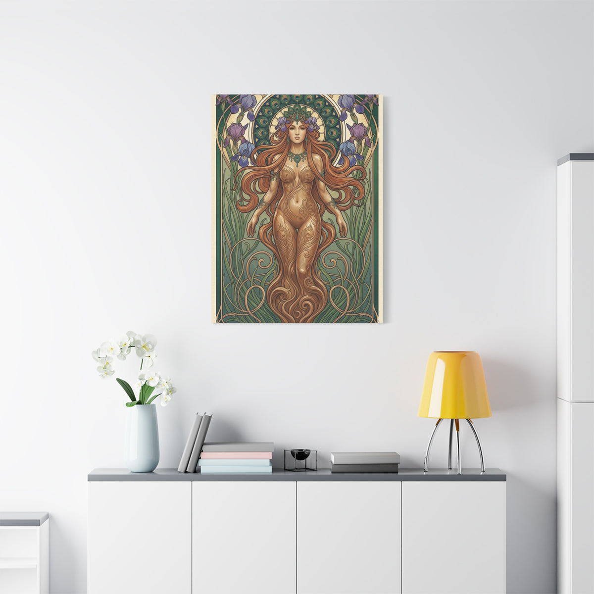 Art Nouveau Goddess Figure Wall Art & Canvas Print