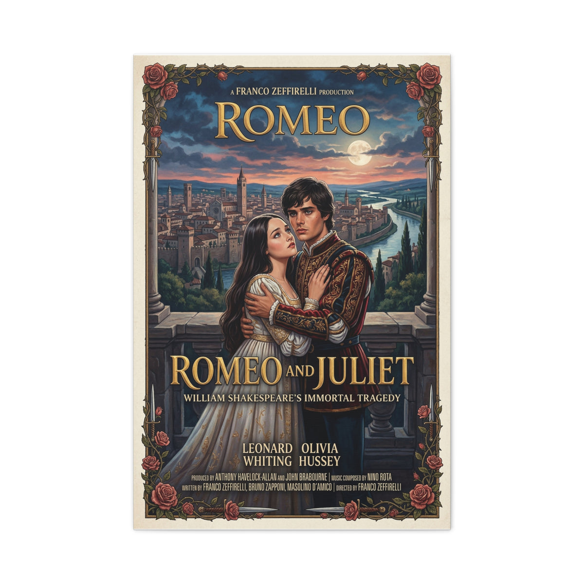 Romeo and Juliet Movie Poster Wall Art & Canvas Print