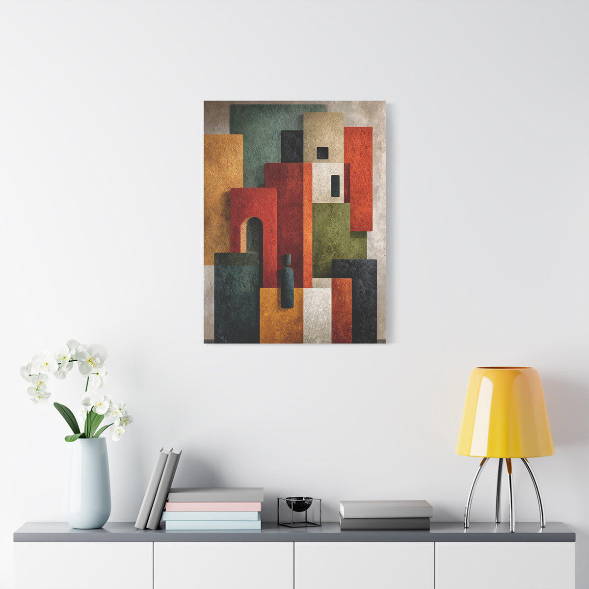 Contemporary Color Block Abstract Wall Art & Canvas Print