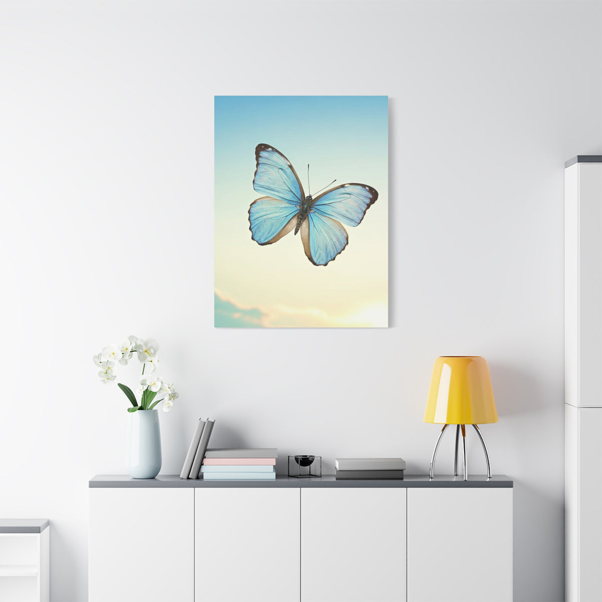 Blue Sky Butterfly Serenity Wall Art & Canvas Prints