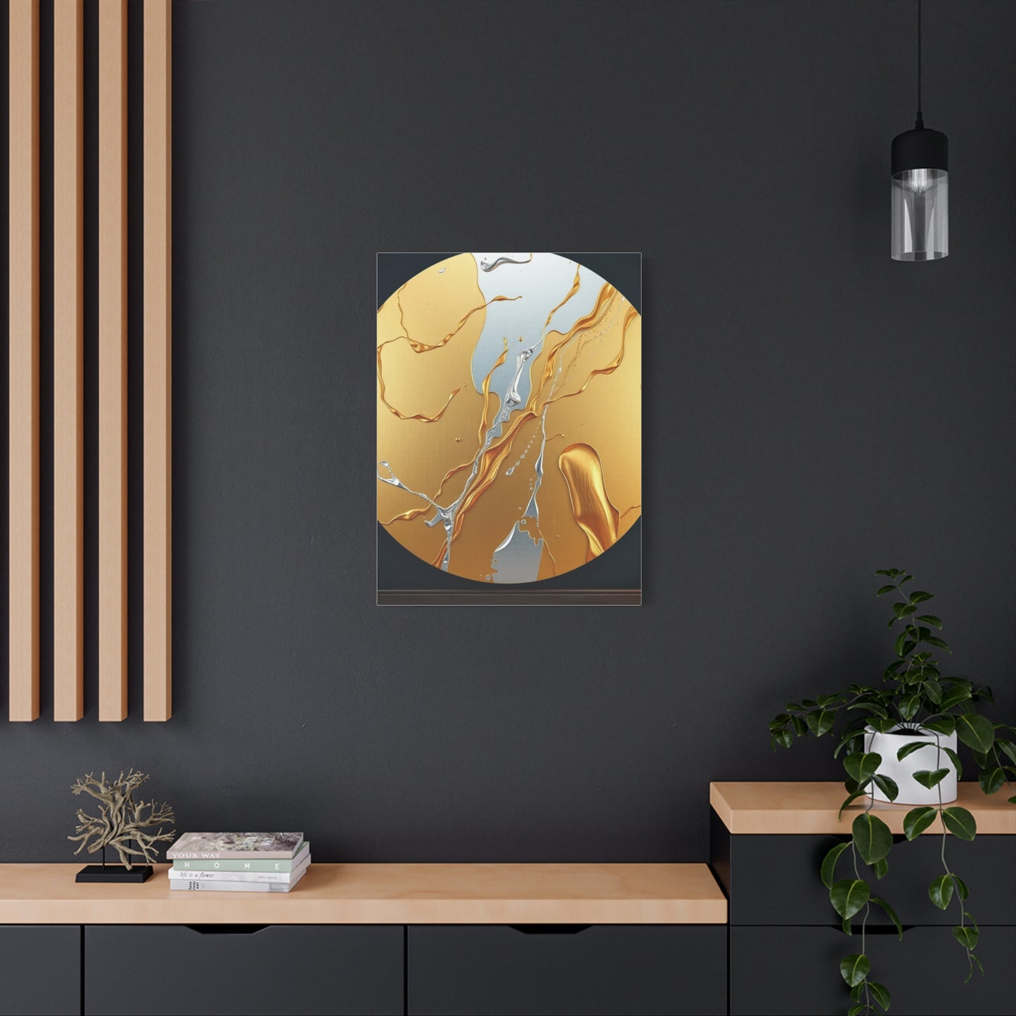 Supreme Art Collection Gold & Silver Canvas Wall Art & Canvas Print