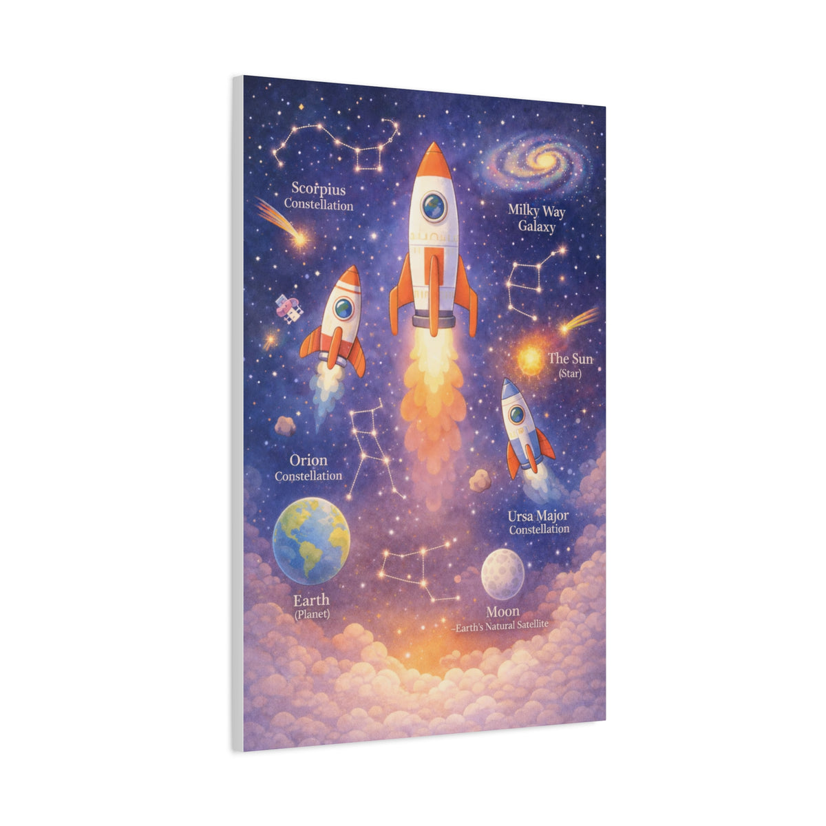 Space Explorer Rockets & Constellations – Wall Art & Canvas Print