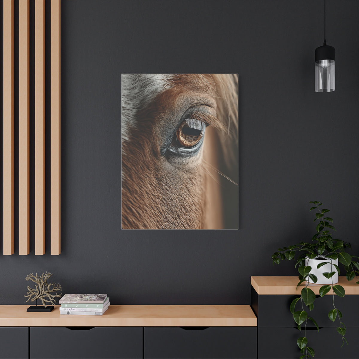 Horse Eye Macro Emotional Detail Wall Art & Canvas Print