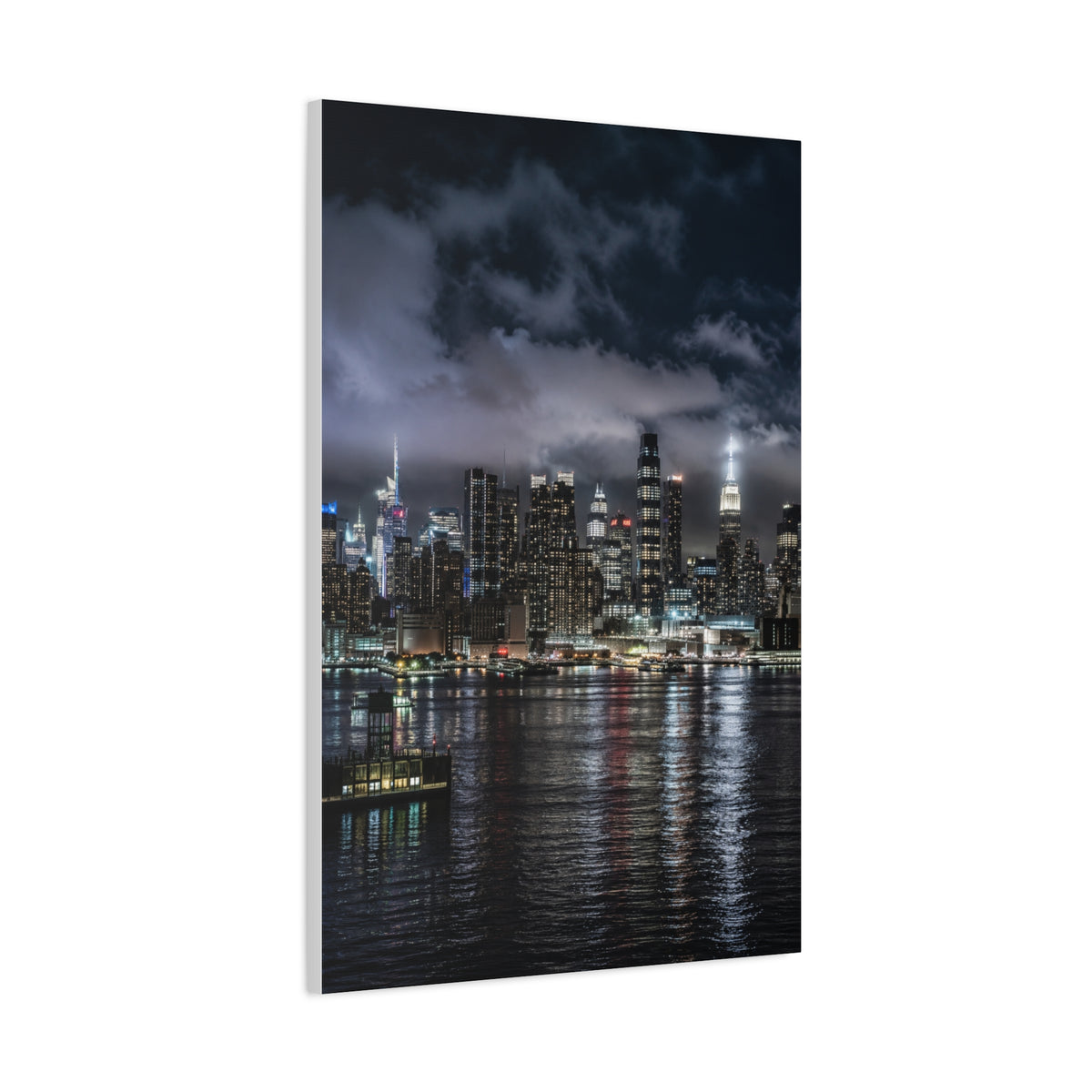 New York City Skyline at Night Wall Art & Canvas Print