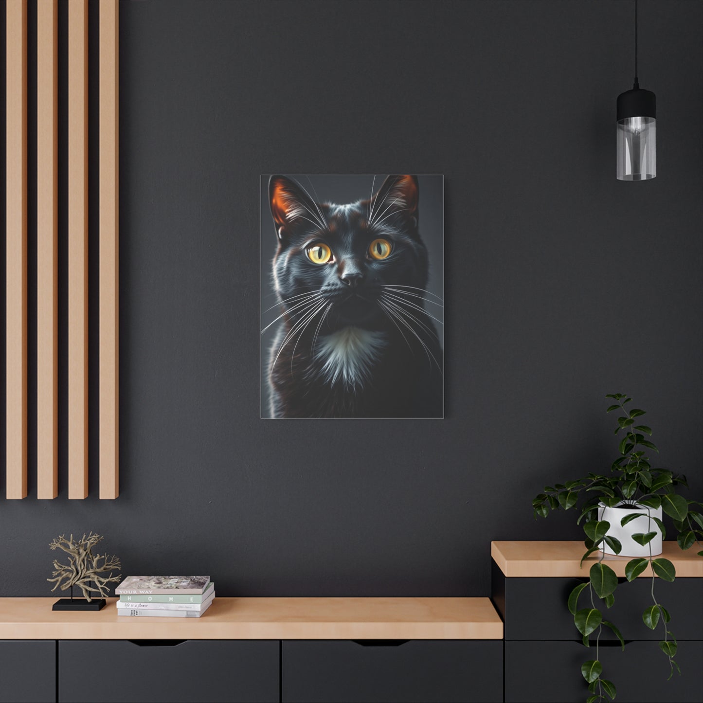 Supreme Tuxedo Cat Art Wall Art & Canvas Print