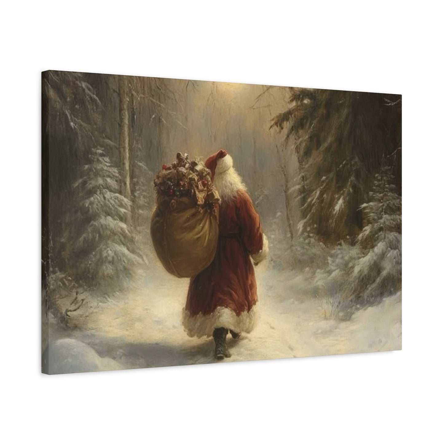 Santa Claus With Gifts Wall Art & Canvas Prints