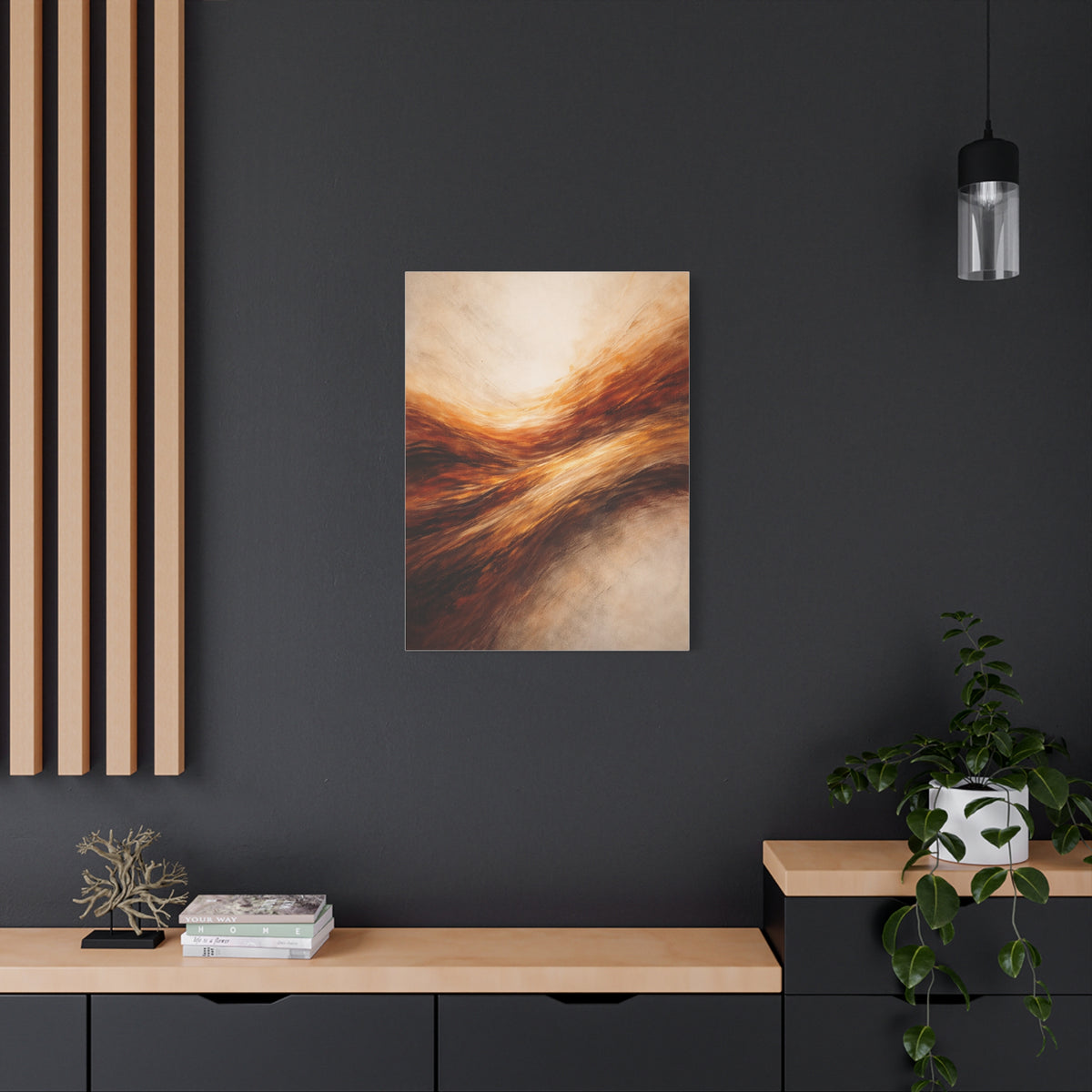 Golden Motion Energy Abstract Wall Art & Canvas Print