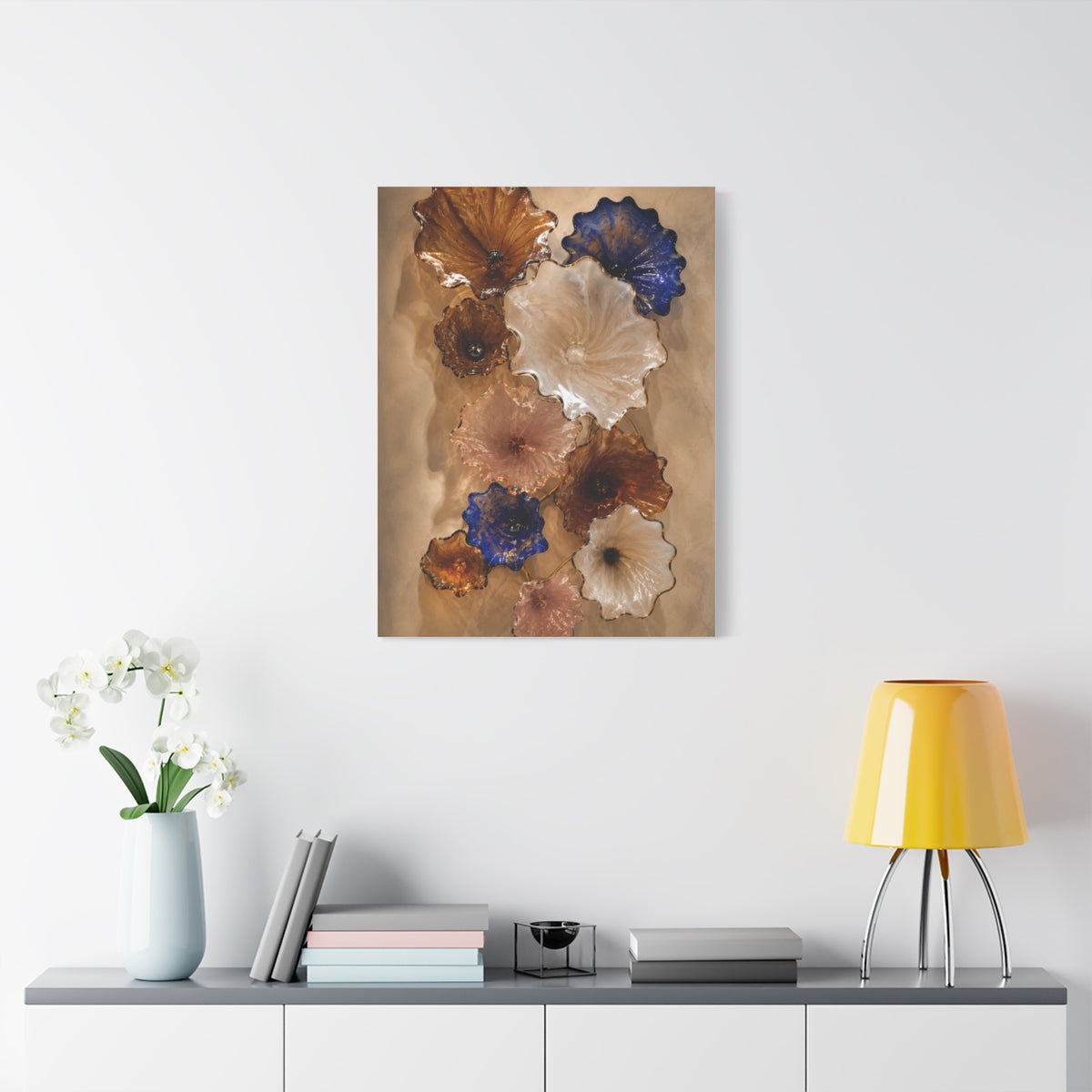 Murano Glass Floral Wall Sculpture Composition Wall Art & Canvas Print