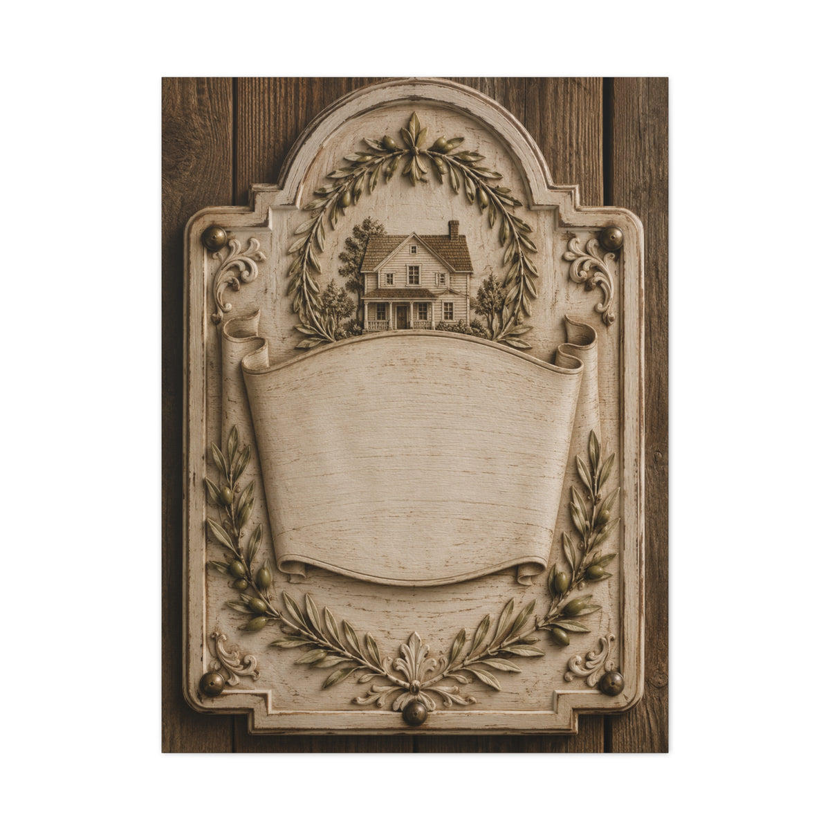 Home Blessing Carved Scripture Plaque Wall Art & Canvas Print