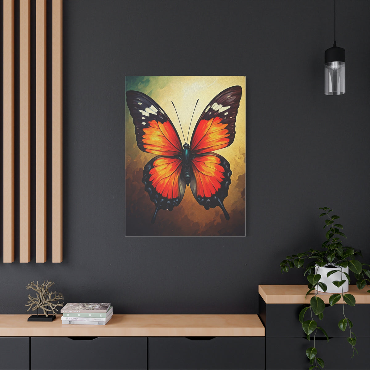 Golden Glow Butterfly Artwork Wall Art & Canvas Prints