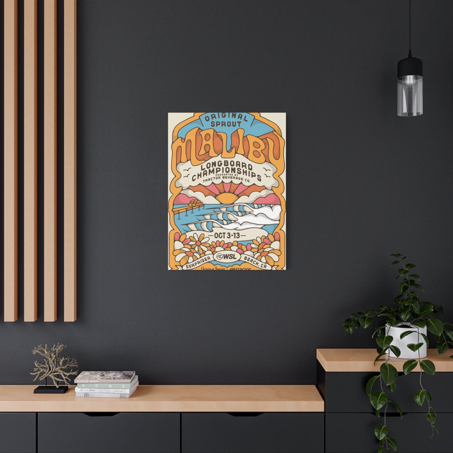 Malibu Surf Poster Wall Art & Canvas Prints