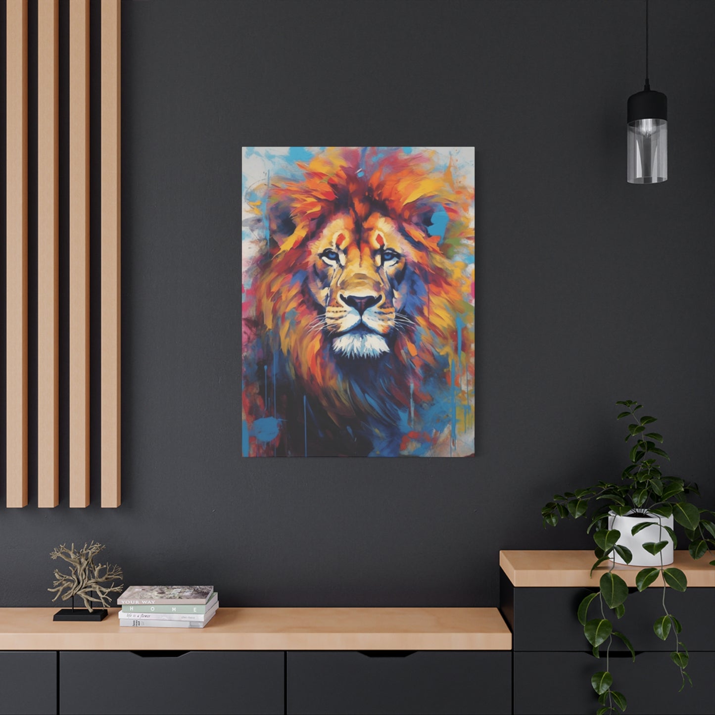 Abstract Lion Portrait Wall Art & Canvas Prints