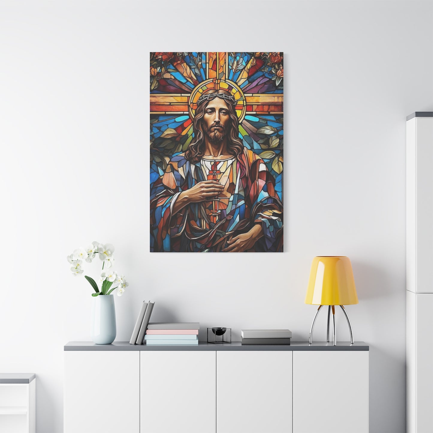 Colorblock Jesus Wall Art & Canvas Prints