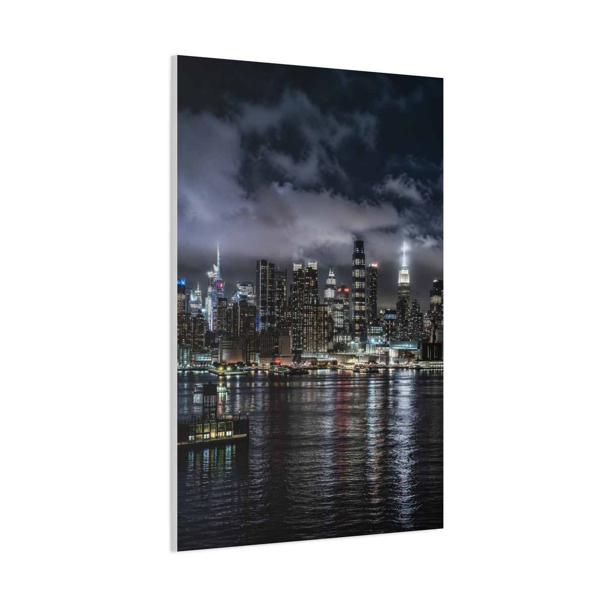 New York City Skyline at Night Wall Art & Canvas Print