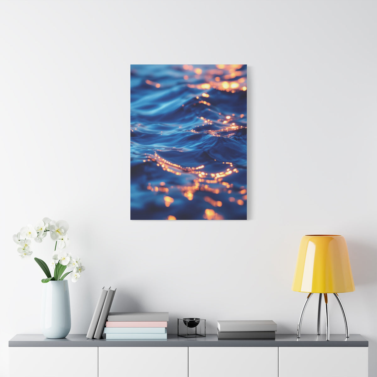 Golden Reflections on Ocean Ripples Wall Art & Canvas Prints