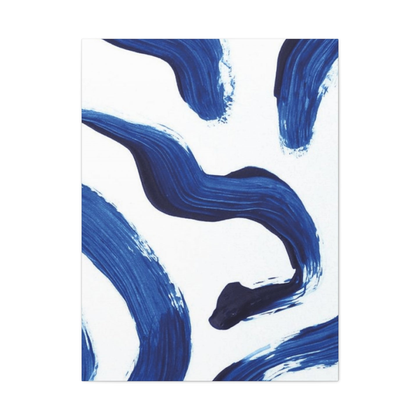 Navy Blue Paint Strokes Wall Art & Canvas Prints
