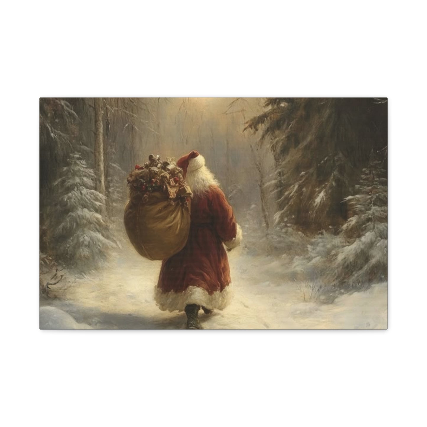Santa Claus With Gifts Wall Art & Canvas Prints