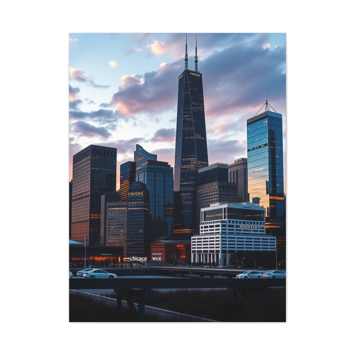 Chicago Skylines Art Supreme Canvas Gallery Wall Art & Canvas Print