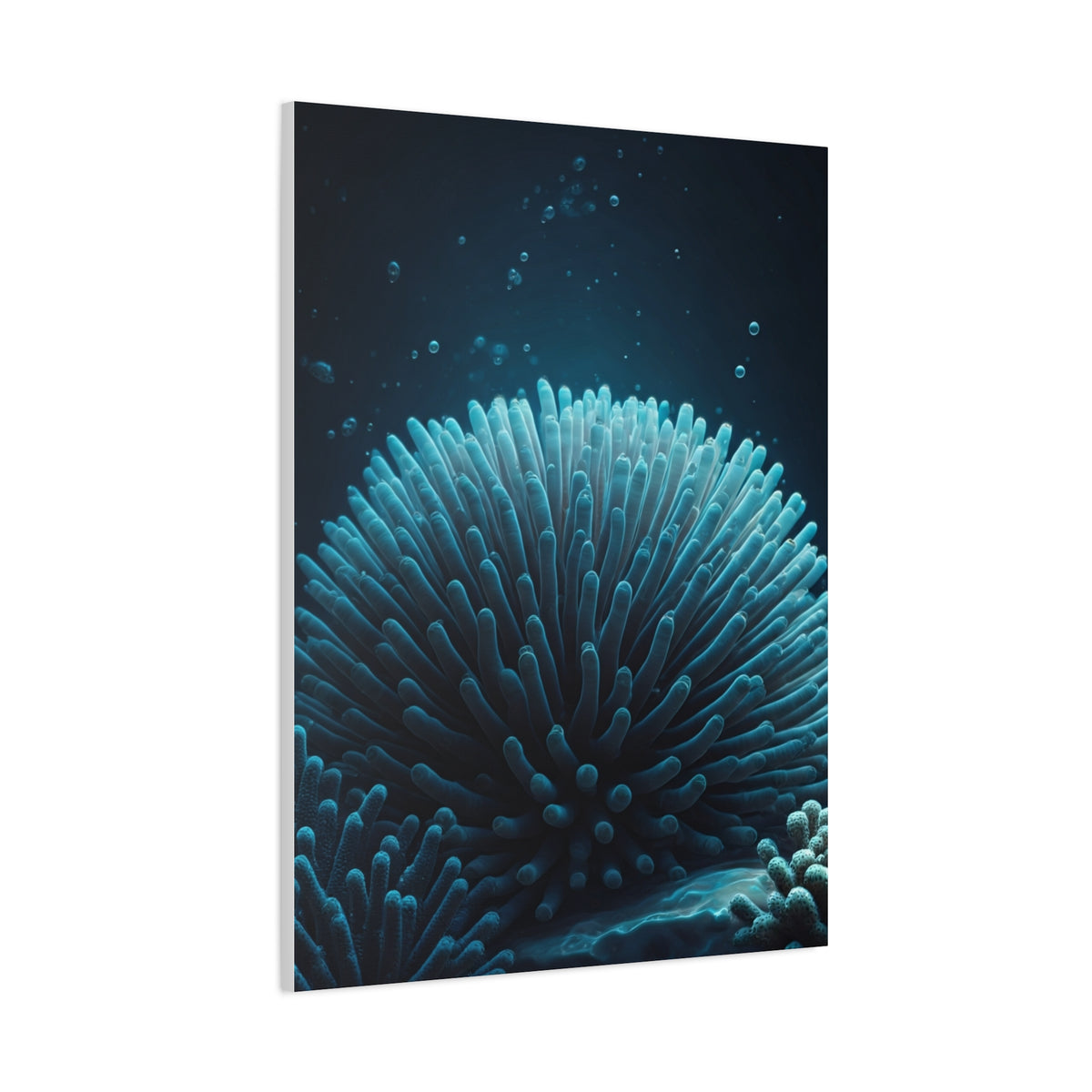 Coral Reef Glow in Deep Blue Ocean Wall Art & Canvas Prints