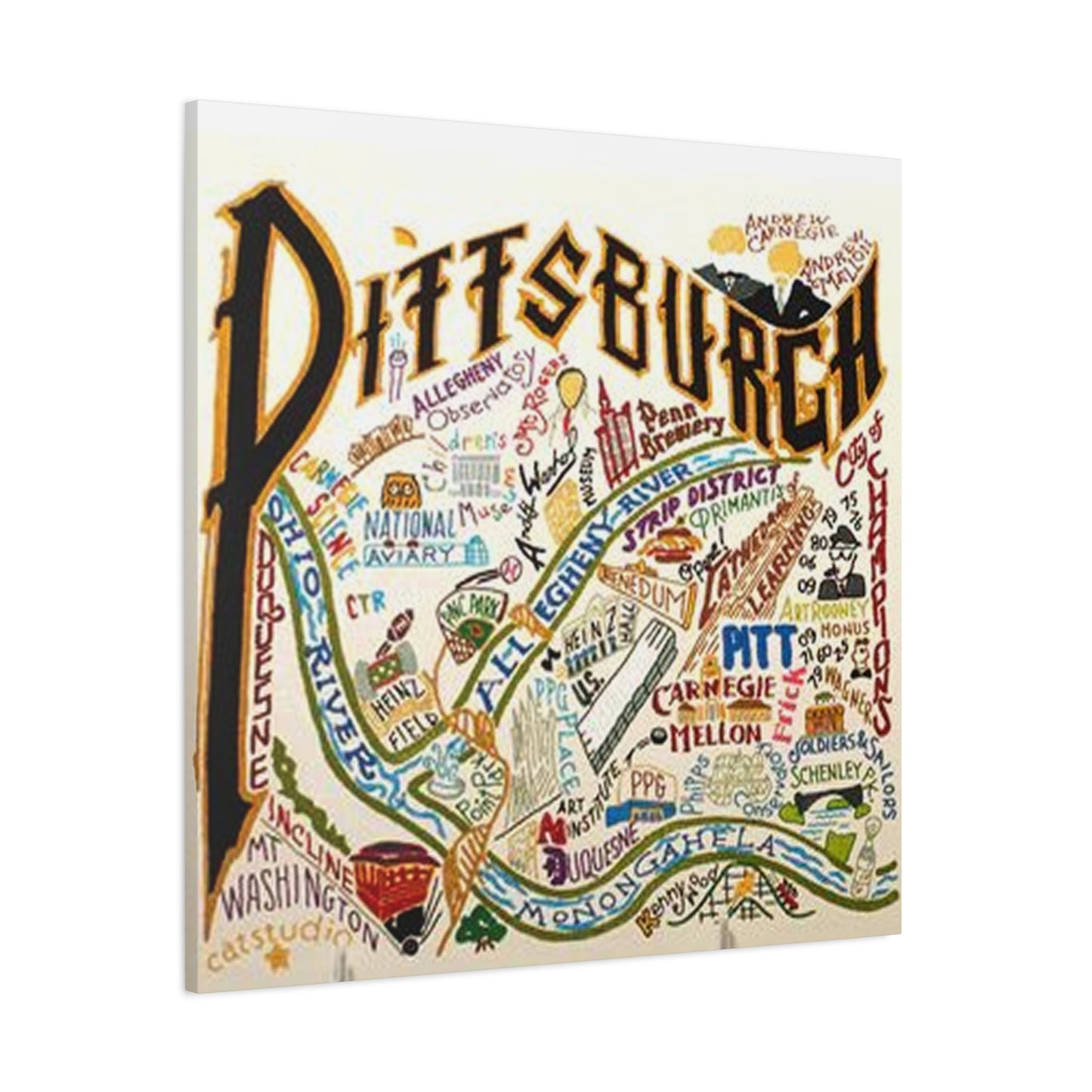 Pittsburgh Graffiti Wall Art & Canvas Prints