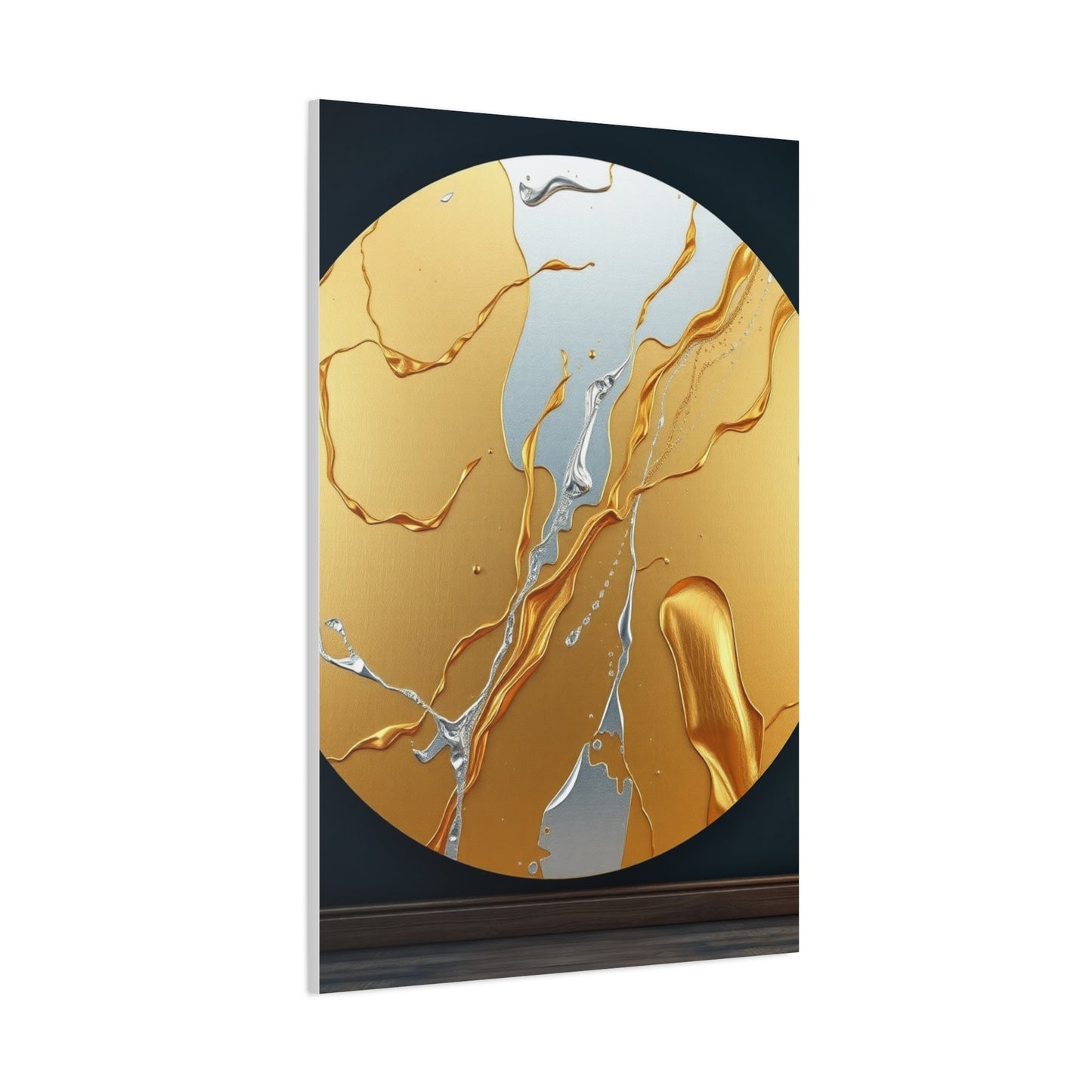 Supreme Art Collection Gold & Silver Canvas Wall Art & Canvas Print