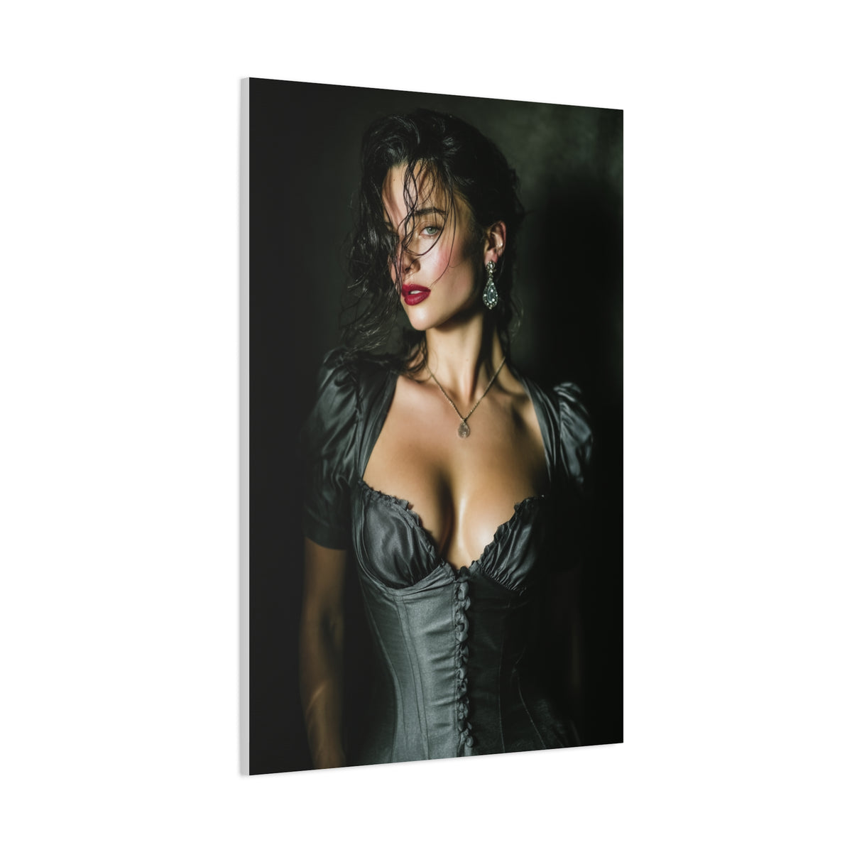 High-Fashion Satin Portrait Wall Art & Canvas Print