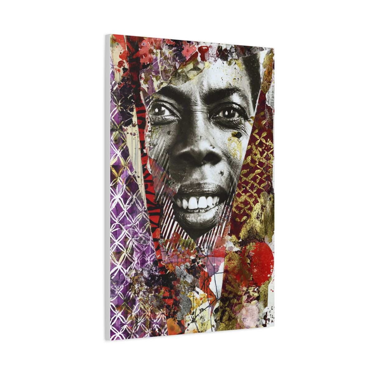 Avant Garde Mixed Media Portrait Collage Wall Art & Canvas Print