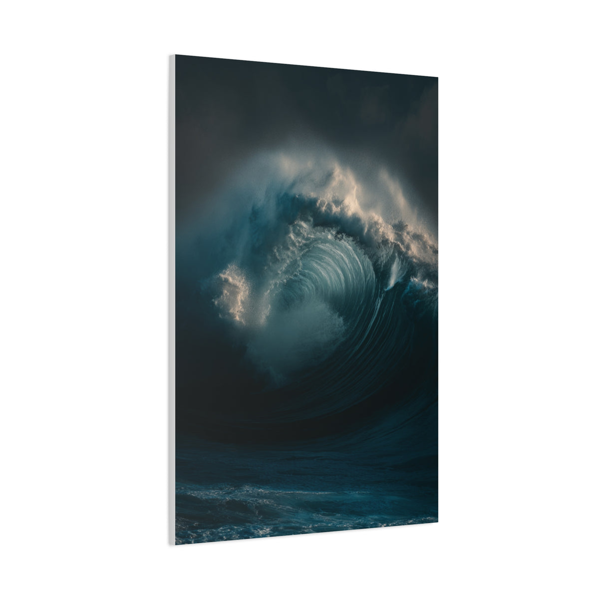 Powerful Ocean Wave Curling in Dramatic Motion Wall Art & Canvas Print